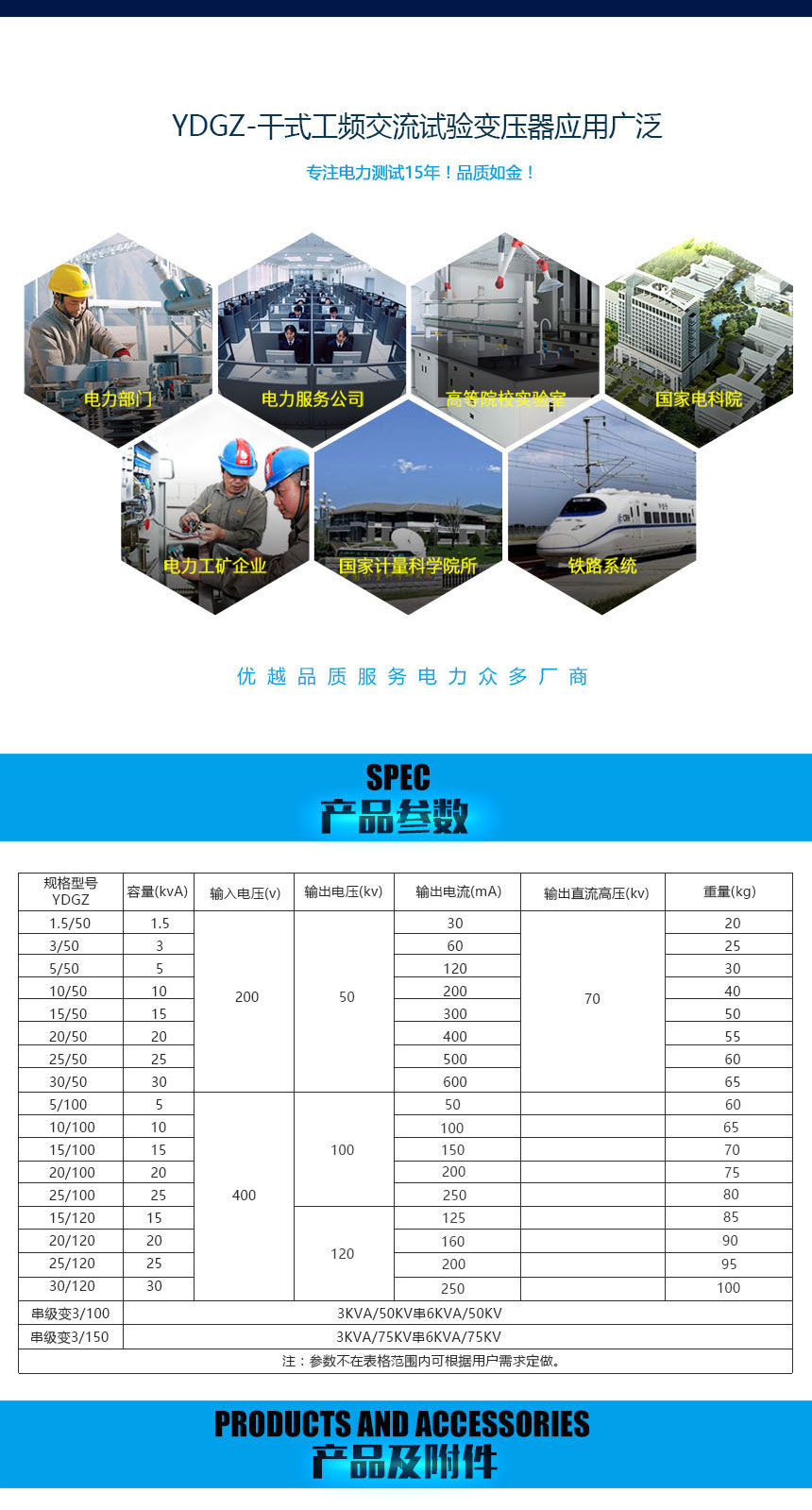 干式工頻交流試驗變壓器